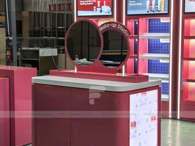 Red Category Beauty Wall Shelving Panels