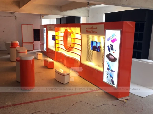Red Orange Mobile Accessories Wall Display