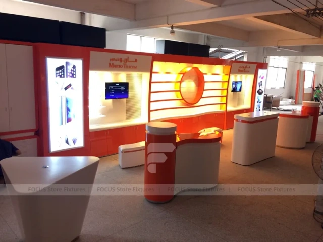 Red Orange Mobile Accessories Wall Display