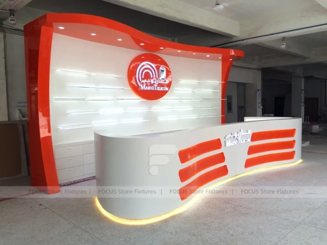Red Orange Mobile Accessories Wall Display