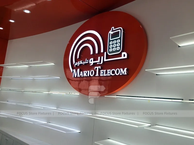 Red Orange Mobile Accessories Wall Display