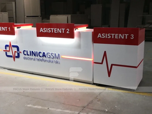 Red White Assistant Phone Checkout Counter Set
