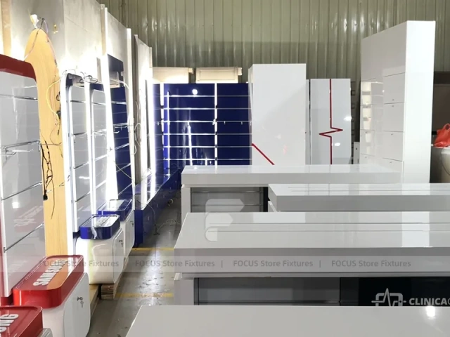 Red White Assistant Phone Checkout Counter Set