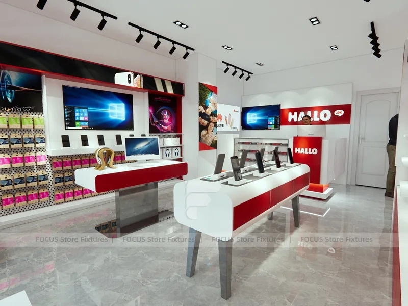 Red White Hayso Mobile Phone Store Interior