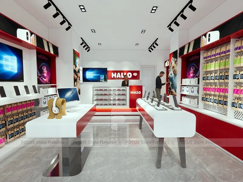 Red White Hayso Mobile Phone Store Interior