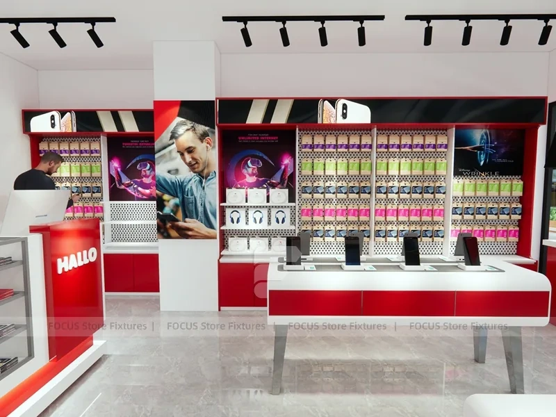 Red White Hayso Mobile Phone Store Interior