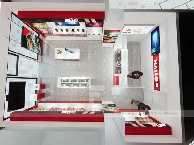 Red White Hayso Mobile Phone Store Interior