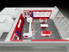 Red White Mobile Phone Store Interior