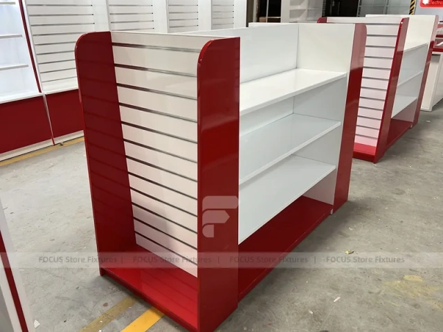 Red White Mobile Phone Store Interior Fixture