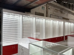 Red White Mobile Phone Store Interior Fixture