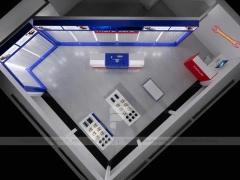 Red White Mobile Phone Wall Display Counter