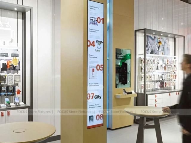 Red White Phone Experience Store Interior