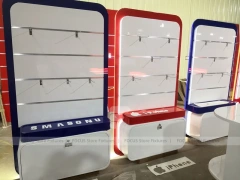 Red White Phone Reception Counter Display
