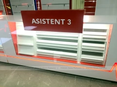Red White Phone Reception Counter Display