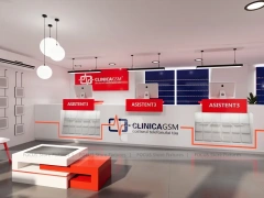Red White Phone Service Store Interior