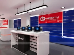 Red White Phone Service Store Interior
