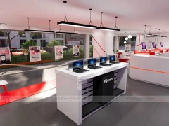 Red White Phone Service Store Interior