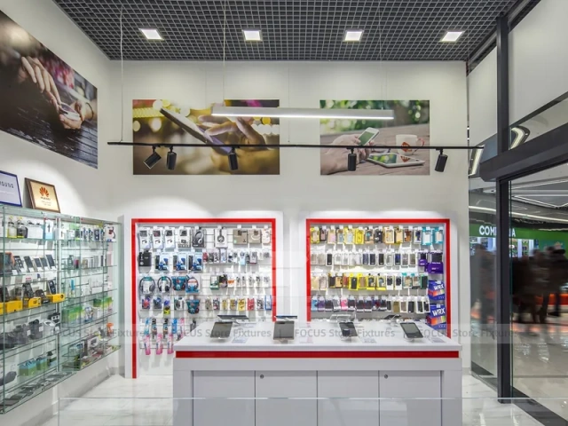 Red White TTT Mobile Phone Store Interior
