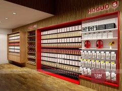 Red Wood Mobile Accessories Wall Display