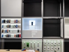 Red Wood Mobile Accessories Wall Display