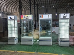 Rounded Blue White Mobile Phone Wall Display Panel