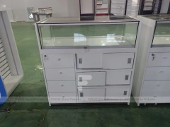 Rounded Blue White Mobile Phone Wall Display Panel