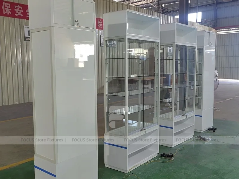Rounded Blue White Mobile Phone Wall Display Panel