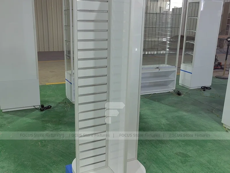 Rounded Blue White Mobile Phone Wall Display Panel