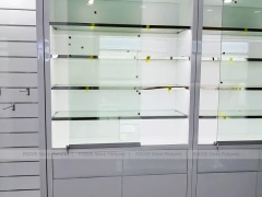 Silver Blue LED Phone Slatwall Display Panel