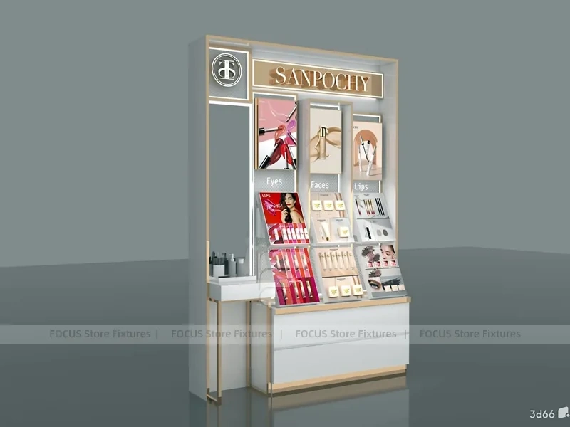 Skinyou White Skincare Display Shelving Unit