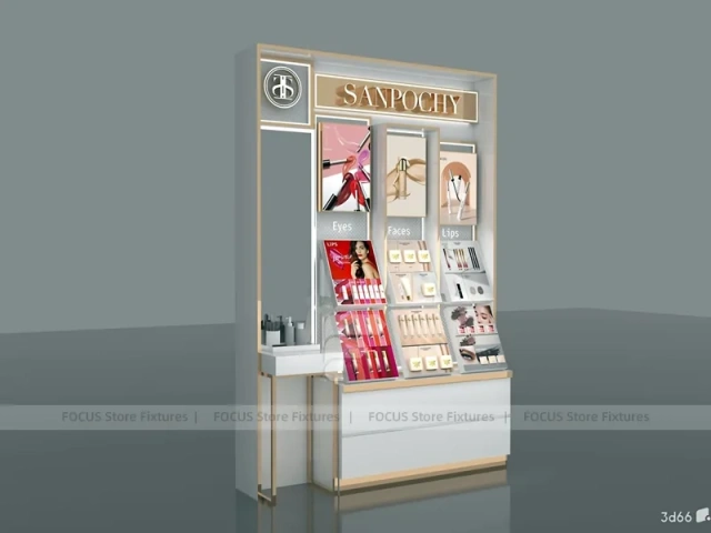Skinyou White Skincare Display Shelving Unit