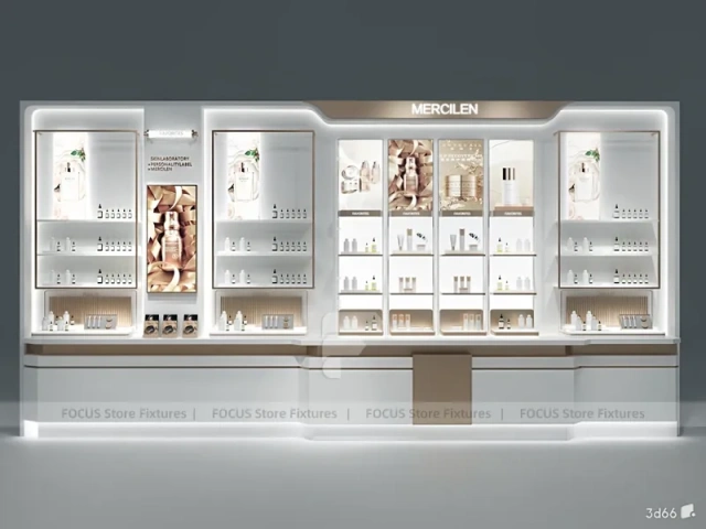 Skinyou White Skincare Display Shelving Unit