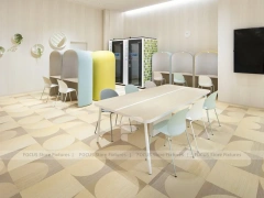Soft Yellow White Mobile Phone Consultation Area