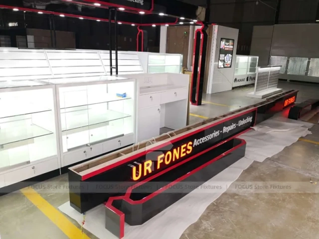 Sony White Glass Phone Display Kiosk