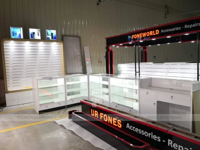 Sony White Glass Phone Display Kiosk