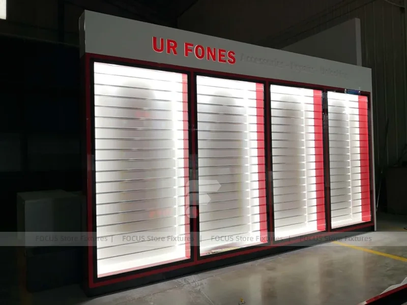 Sony White Glass Phone Display Kiosk
