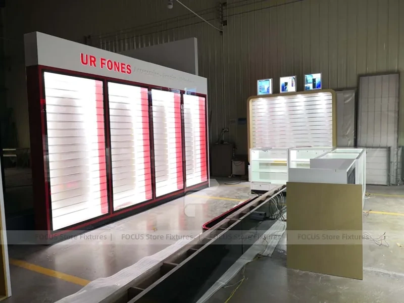Sony White Glass Phone Display Kiosk