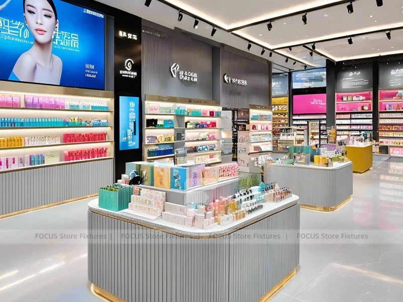 Teal Gold Cosmetics Boutique Counter Display