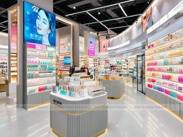 Teal Gold Cosmetics Boutique Counter Display