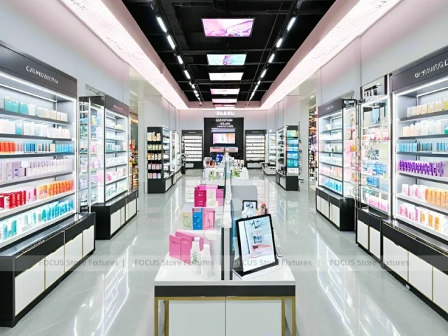 Teal Gold Cosmetics Boutique Counter Display