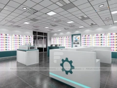Teal White Mobile Phone Store Interior