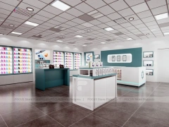 Teal White Mobile Phone Store Interior