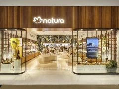 Tropical Beauty Store with White Island Counters