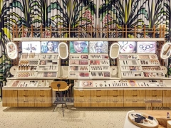 Tropical Beauty Store with White Island Counters