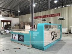 Turquoise Glass Mobile Phone Kiosk Counter Large