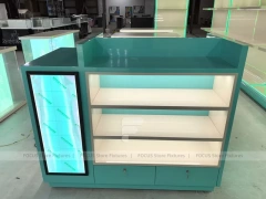 Turquoise Glass Mobile Phone Service Counter