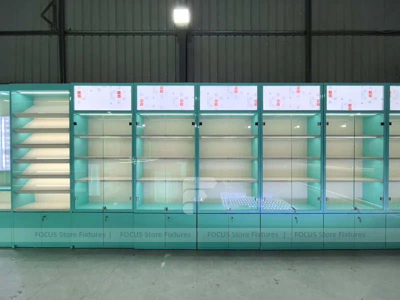 Turquoise Mobile Phone Wall Cabinet System