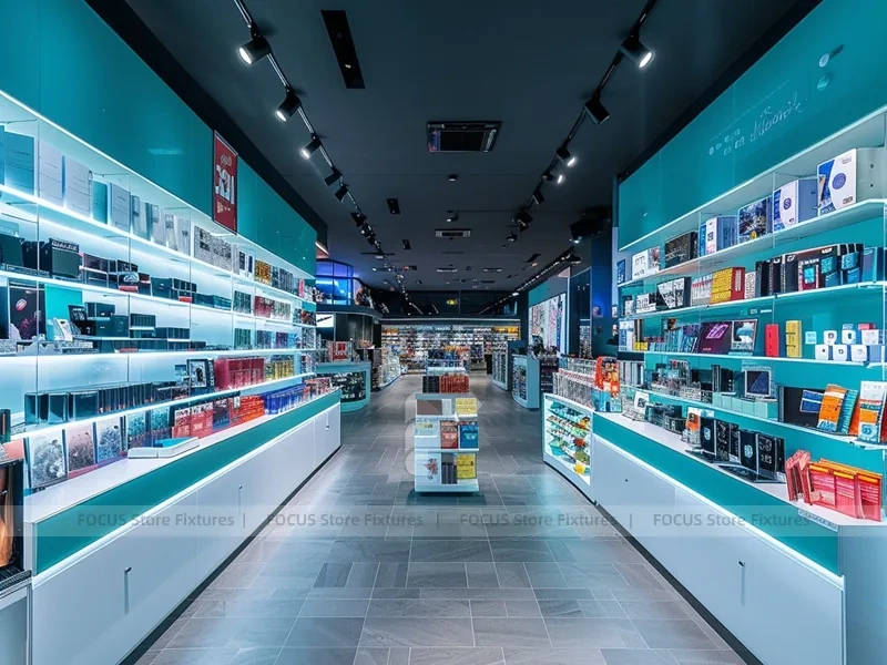 Turquoise White Mobile Phone Experience Store