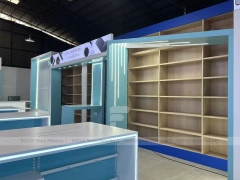 Turquoise White Mobile Phone Store Counter Set