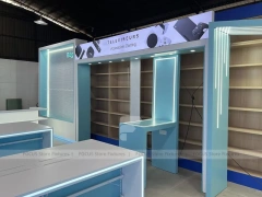 Turquoise White Mobile Phone Store Counter Set